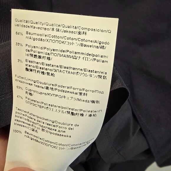 Hugo Boss Skirt Navy Size 12 Short Lined Pockets Zip With Button Accents - Picture 8 of 10